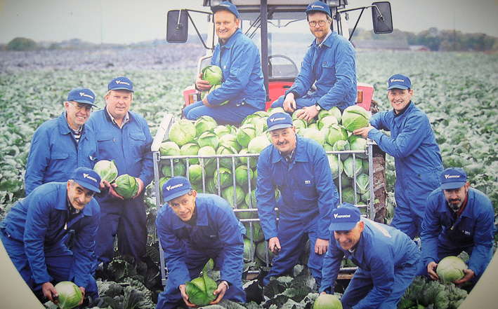 Västgrönts vitkålsodlare samlade anno 1990.